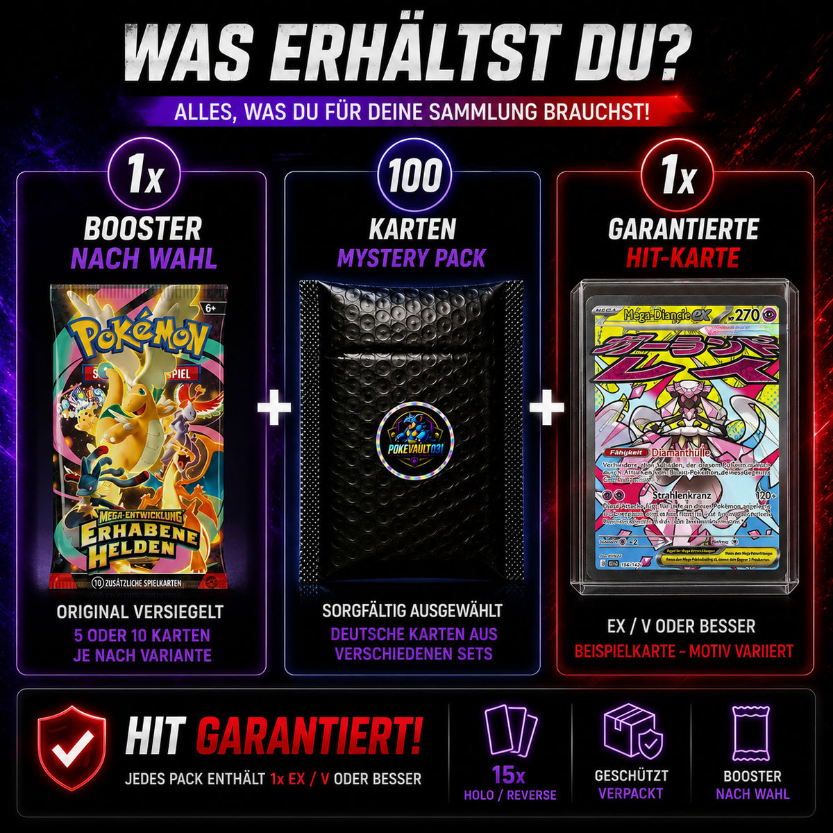 Pokémon Mystery Pack 100 Karten – Ansicht 3