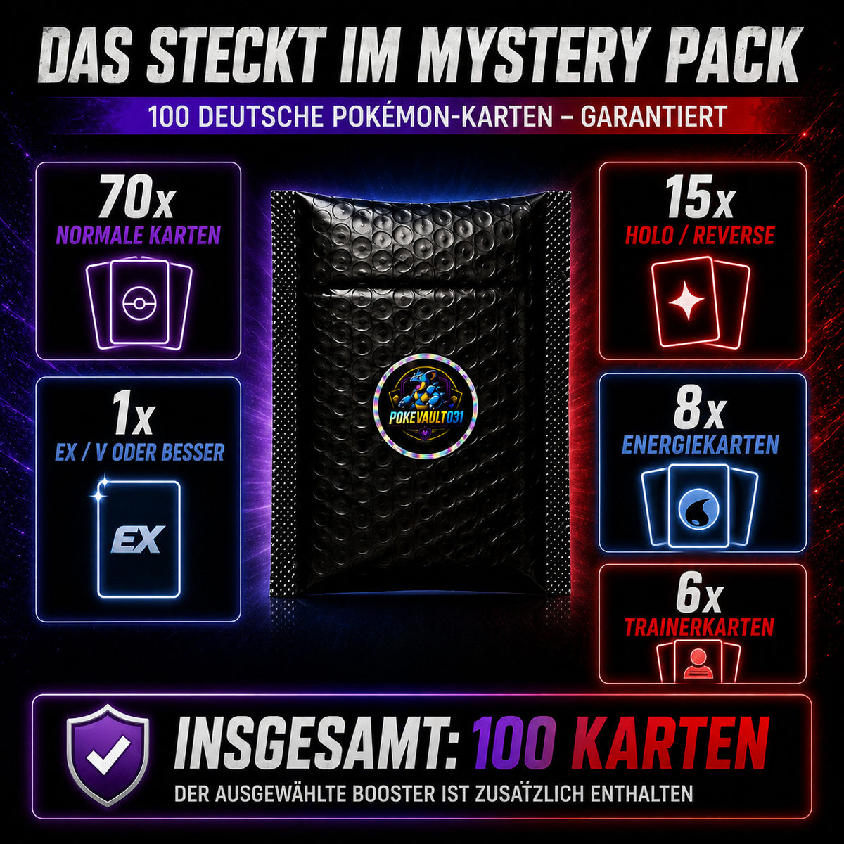 Pokémon Mystery Pack 100 Karten – Ansicht 4