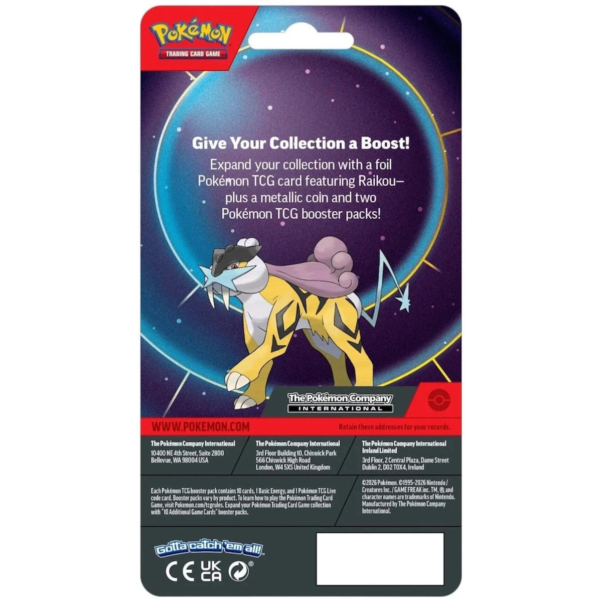 Pokémon 2er-Blister Raikou – Rückseite